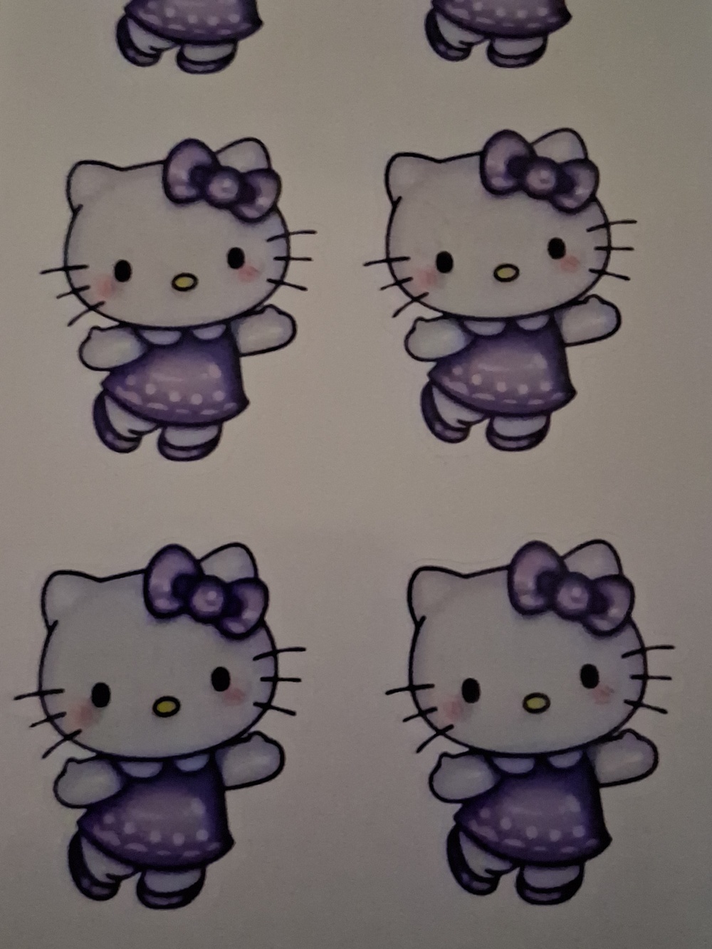 Hello Kitty White & Purple Character Sticker Sheet 6 Sticker - Picture 2 of 7